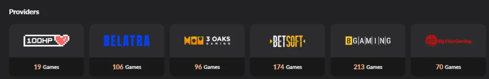 1Go Casino Providers